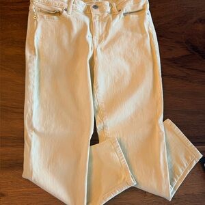 Lucky Brand Lolita Crop Yellow Denim size 12/31